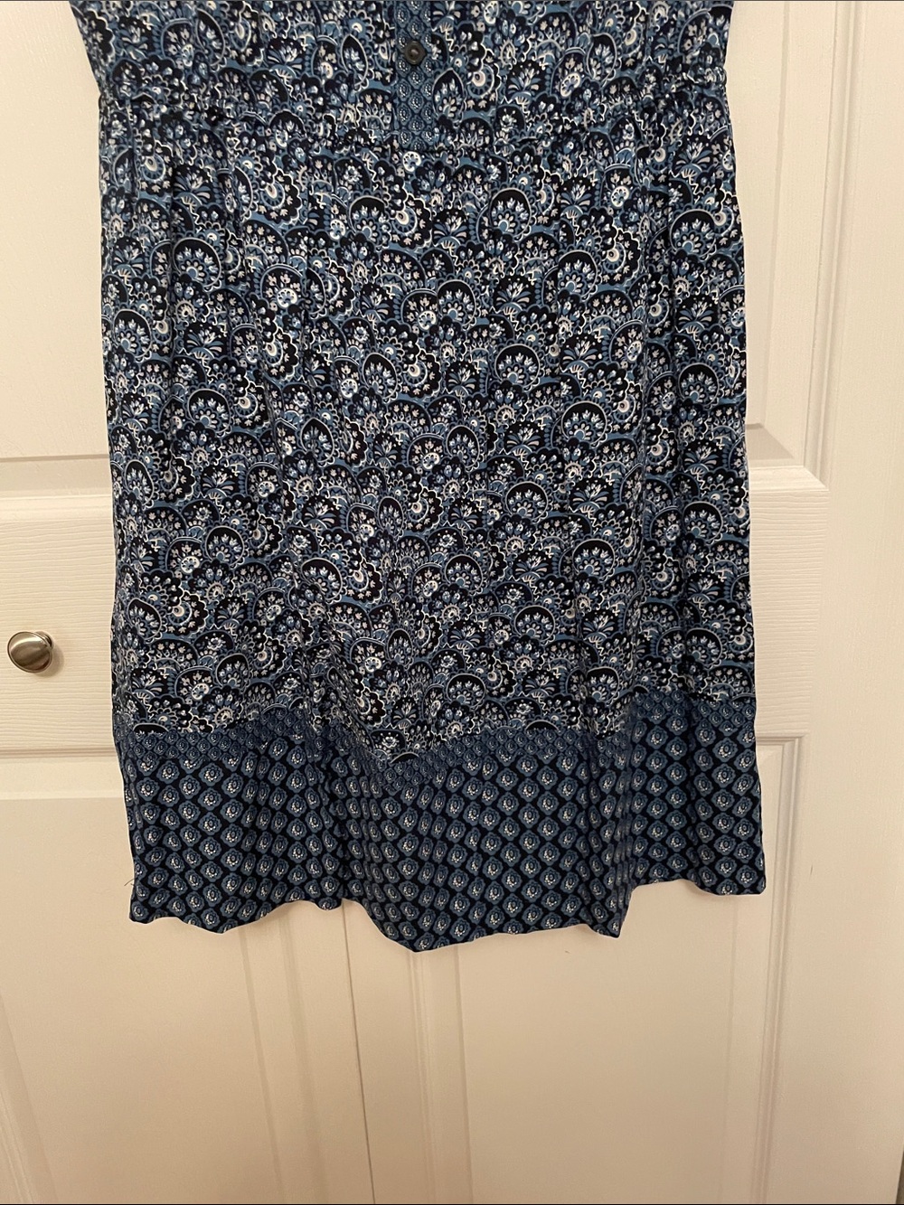 Loft Outlet Sleeveless Summer Dress Small Blue Paisley & Floral Print Dress - Picture 4 of 11